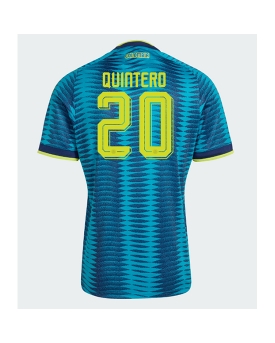 Billige Fotballdrakt Colombia Juan Fernando Quintero #20 Replika Bortedrakt VM 2026 Kortermet